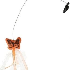 JW Pet Cat Toy Canvas Butterfly Play Door Hanging Dangler Colorful Teaser 18"